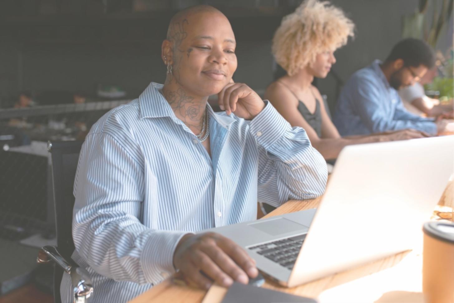 Professional reviewing successful budget implementation results